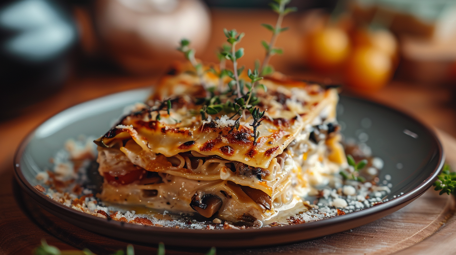 Vegane Pilz-Lasagne mit Hafermilch-Béchamelsauce – Moelk Company Vegane Pilz-Lasagne mit Hafermilch-Béchamelsauce – Moelk Company