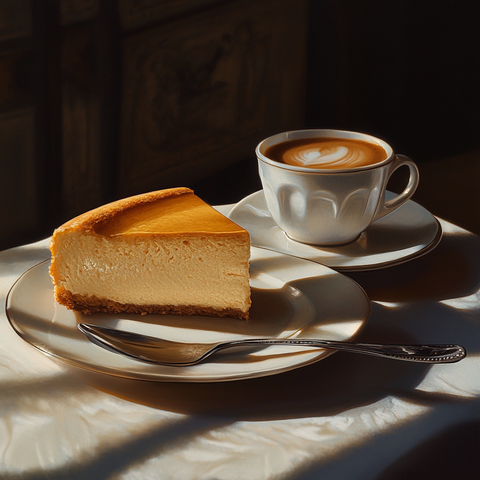 Espresso-Käsekuchen mit Hafermilch ☕🍰