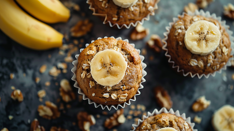 Vegane Mølk Barista Hafermilch-Bananenbrot-Muffins