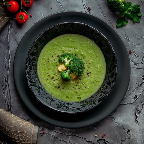 Vegane Brokkoli-Cremesuppe mit Mølk Barista Hafermilch