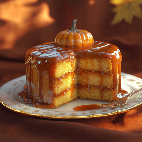 Hafermilch-Karamell-Kürbiskuchen – süß und saftig für goldene Herbsttage