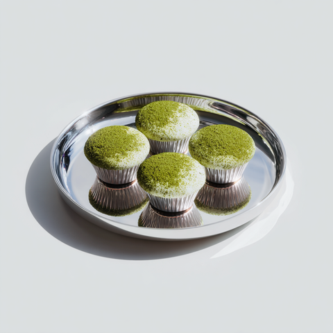Hafer Barista Matcha-Lavendel-Cupcakes