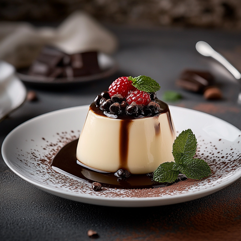 Mølk-Kaffee-Pannacotta mit Kardamom & dunkler Schokolade – Das perfekte Dessert