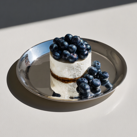 Mølk Kokos Barista Skyr Cheesecake mit Blaubeeren