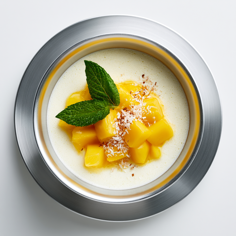 Kokos-Panna-Cotta mit Mango