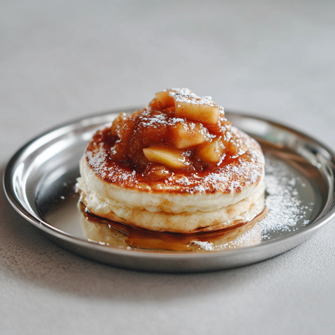 Pfannkuchen mit Apfelkompott