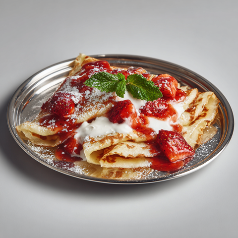 Crepes mit Erdbeeren