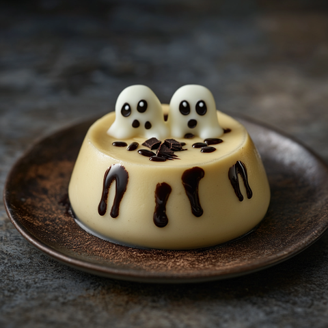Gespenster-Pudding mit Vanille und Hafermilch