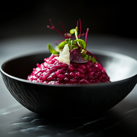 Risotto mit Roter Bete und Mølk Zero: Ein farbenfrohes, herzhaftes Gericht