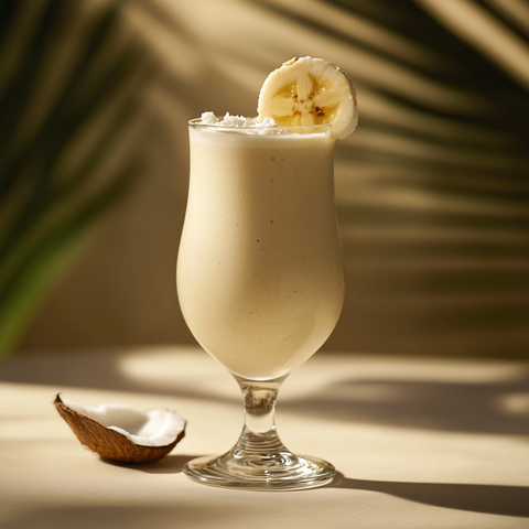 Leichter Bananen-Kokos-Smoothie mit Like Milk 1.8%: Perfekt für den Start in den Tag!